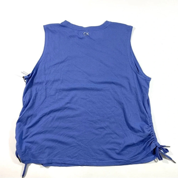 CK Calvin Klein Performance Ruched Tank Top Blue Purple - Picture 2 of 6